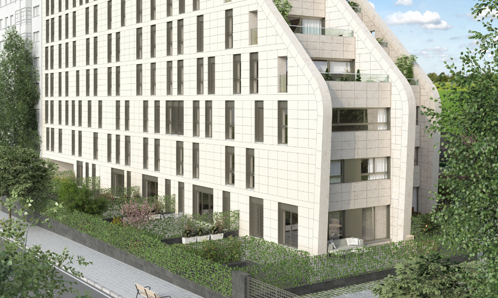 Moderno bloque de viviendas exterior